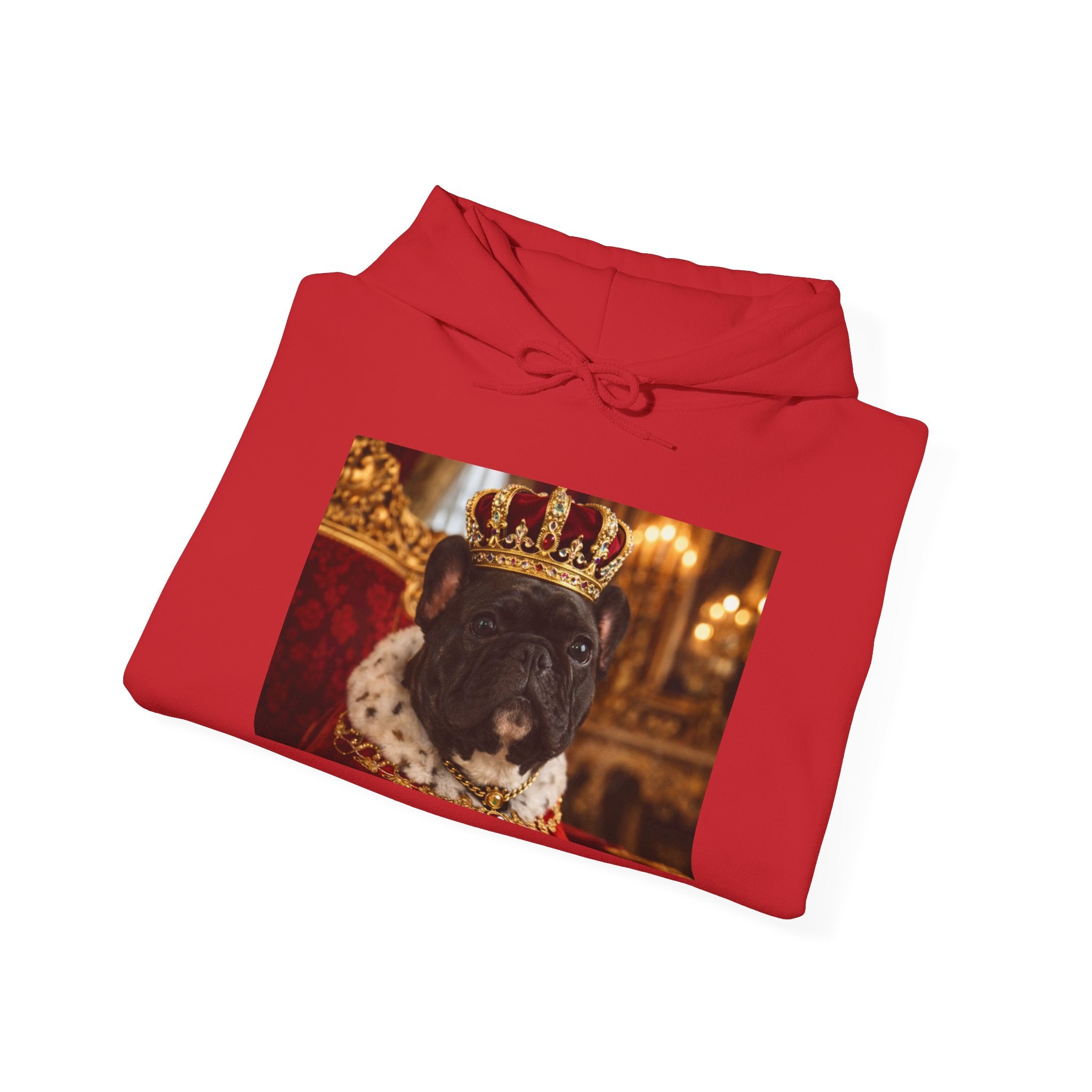King Tuffy Crowned Dog Hoodie — Royal Dog Portrait Sweatshirt