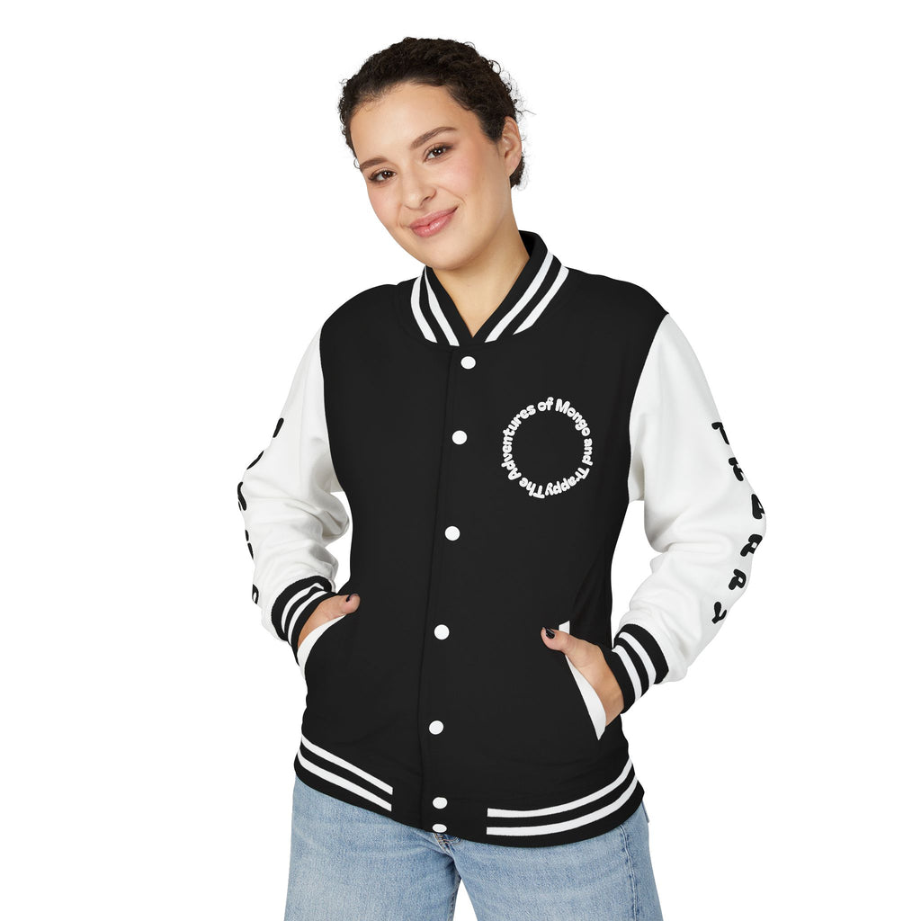 The Adventures of Mongo and Trappy Letterman Jacket | Dog Portrait Varsity Jacket