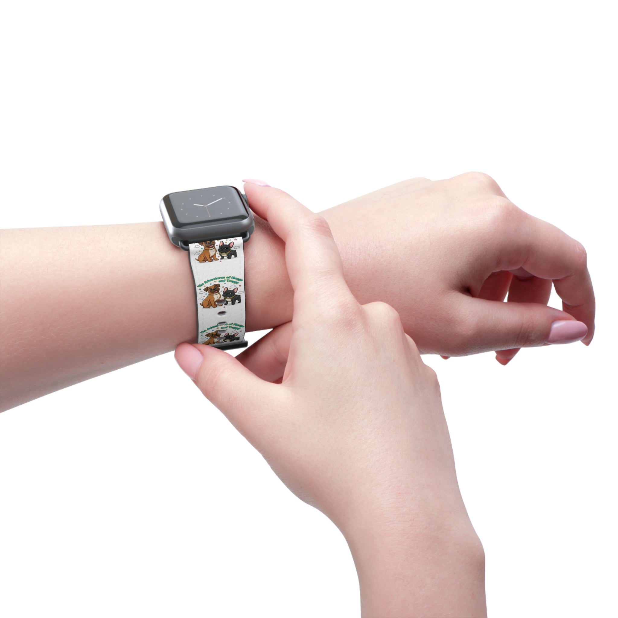 Dog Lover Watch Band — Cute Cartoon Dogs with 'A House is a Home with Dogs' Design