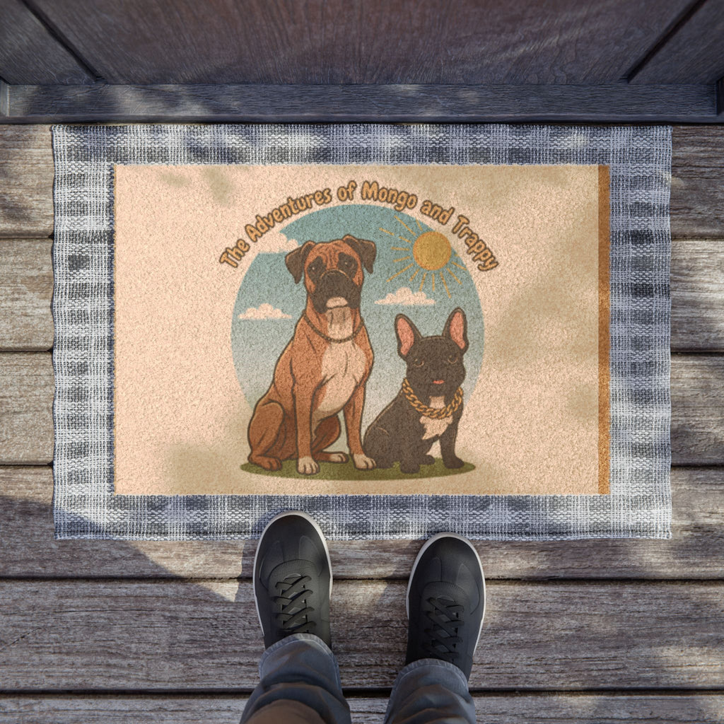 Doormat — 'The Adventures of Mongo and Treppy' Personalized Dog Welcome Mat
