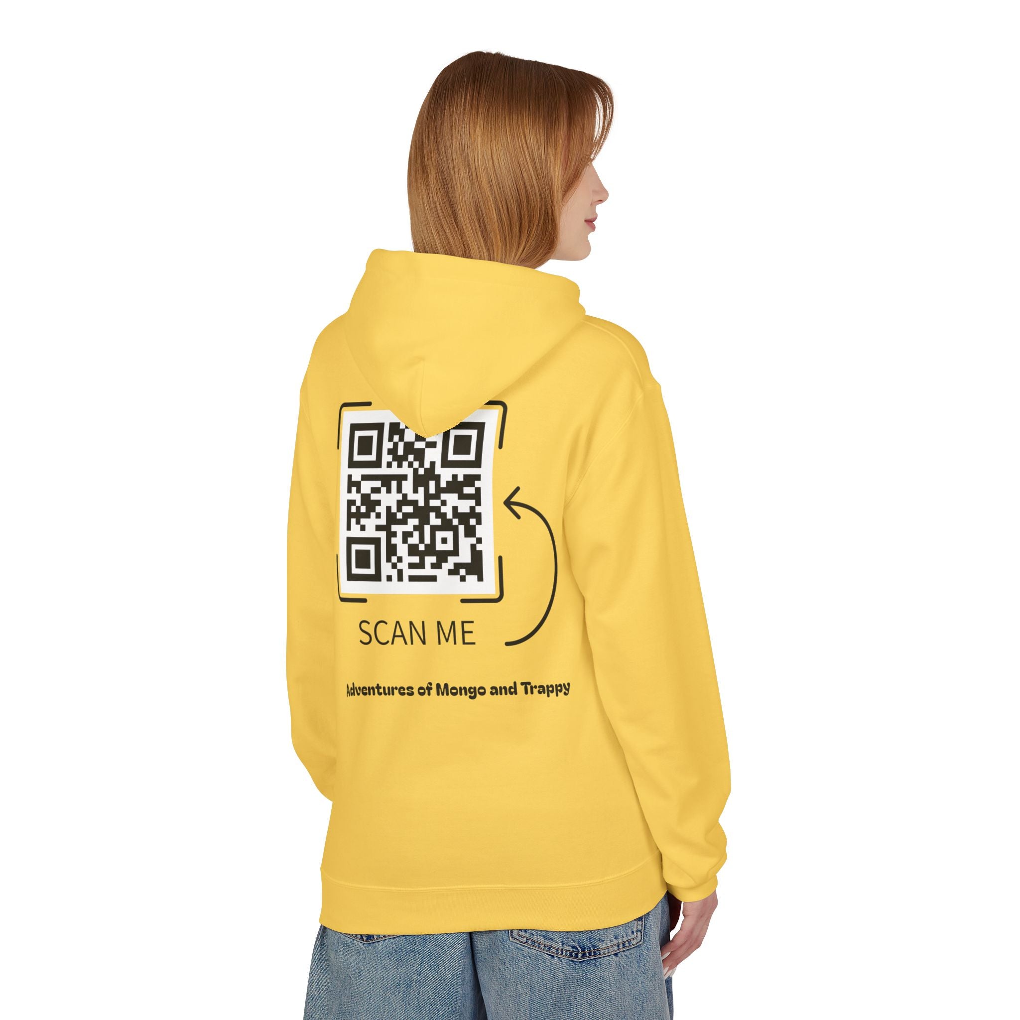 Mongo & Trappy Hoodie — "Adventures of Mongo and Trappy" QR-Scan Graphic Hoodie