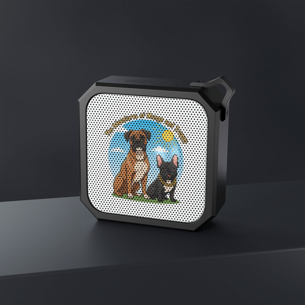 Outdoor Bluetooth Speaker — Illustrated Boxer & French Bulldog Design (“Two Reasons to Choose Outdoor Adventures”)