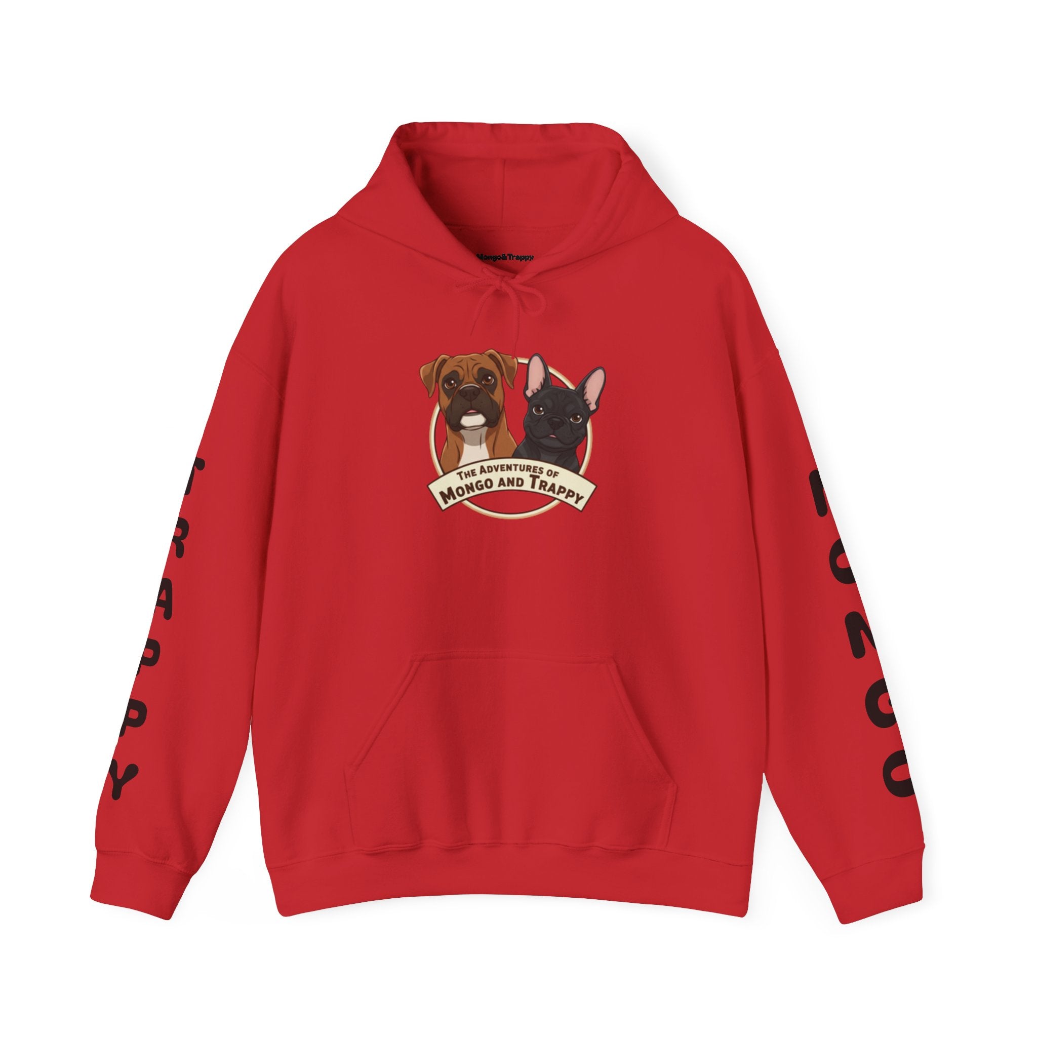 Dog Duo Hoodie — "Mongo and Trappy" Portrait Hoodie with QR Code