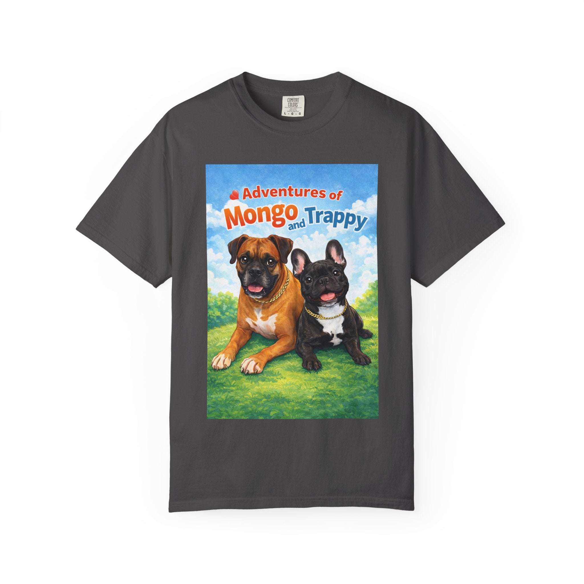 Adventures of Mongo and Trappy T-shirt | Dog Illustration, Cartoon Pets