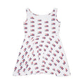 Patriotic Lipstick Print Skater Dress — Women’s All-Over-Print Summer Dress