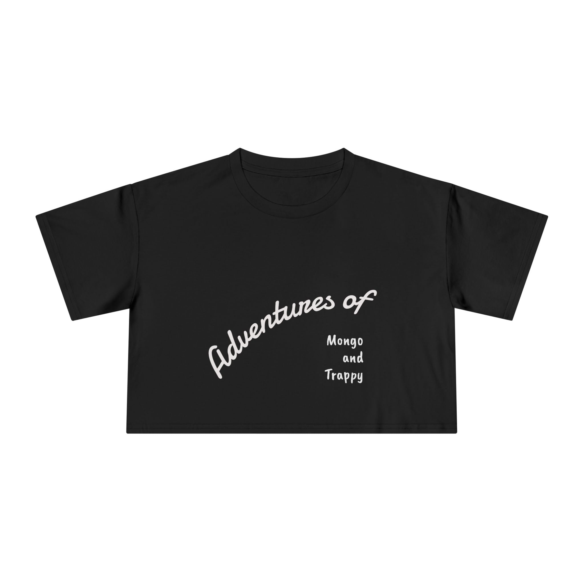 Adventures of Mongo & Trappy Crop Tee  Cute French Bulldog Graphic