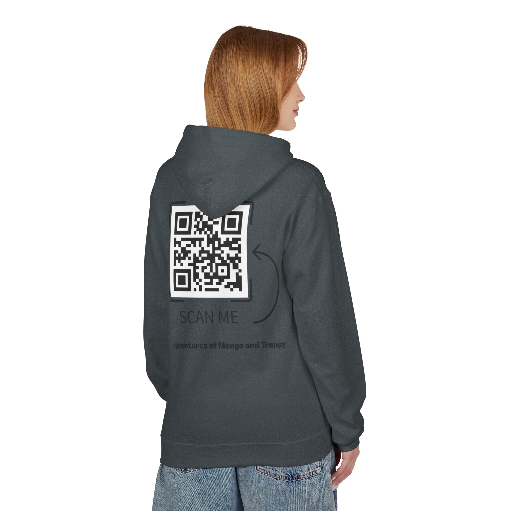 Mongo & Trappy Hoodie — "Adventures of Mongo and Trappy" QR-Scan Graphic Hoodie