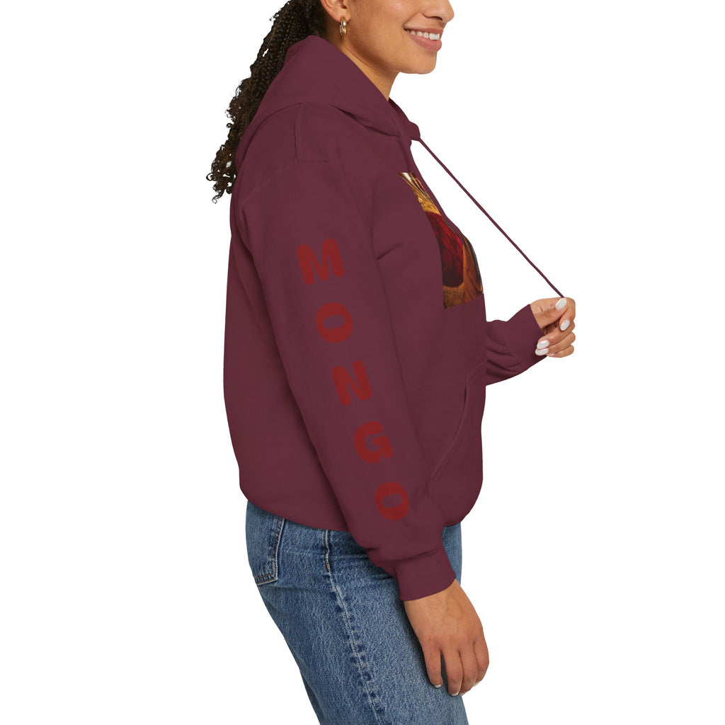 King Mungo Hoodie – Royal Dog Photo Pullover with 'Mungo' Sleeve Text
