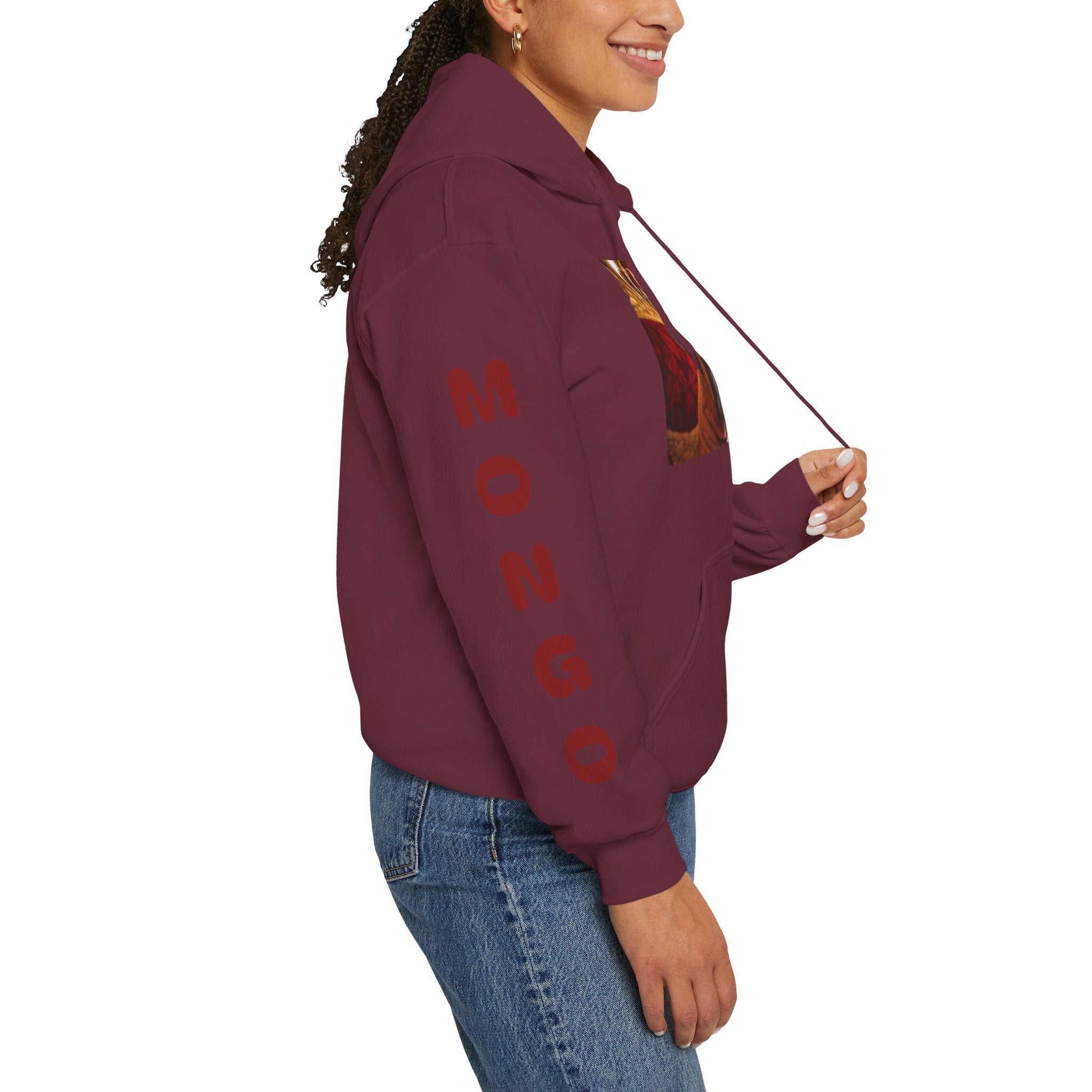 King Mungo Hoodie – Royal Dog Photo Pullover with 'Mungo' Sleeve Text