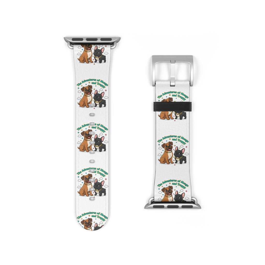 Dog Lover Watch Band — Cute Cartoon Dogs with 'A House is a Home with Dogs' Design
