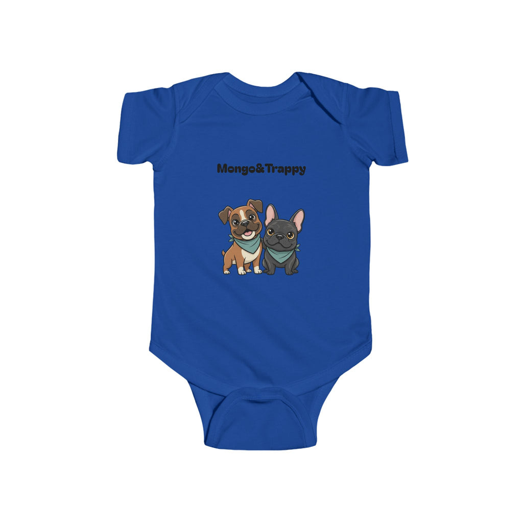 Infant Bodysuit — Cute Mangal Trappy Puppy Graphic Baby Onesie