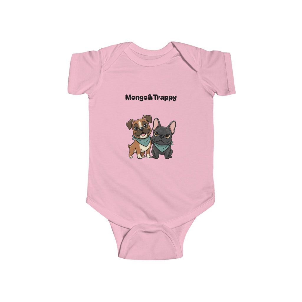 Infant Bodysuit — Cute Mangal Trappy Puppy Graphic Baby Onesie