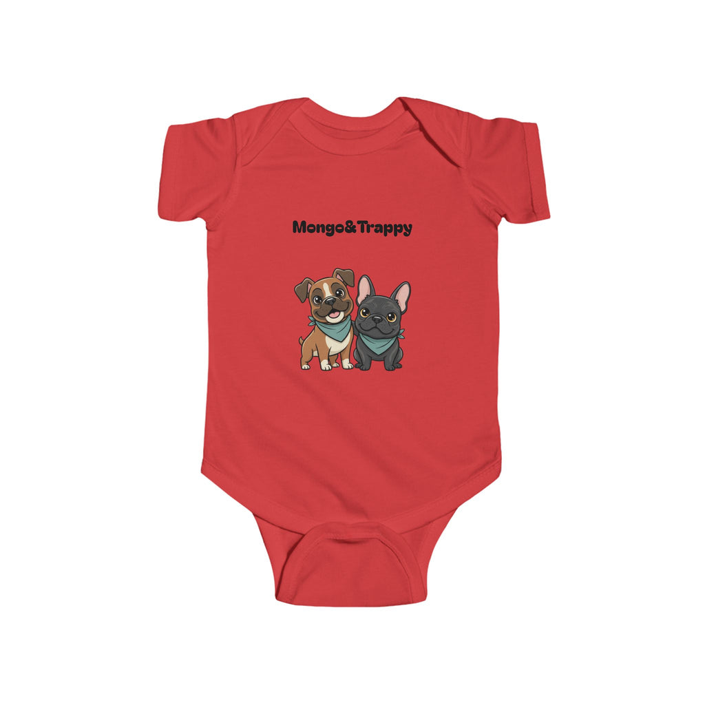 Infant Bodysuit — Cute Mangal Trappy Puppy Graphic Baby Onesie