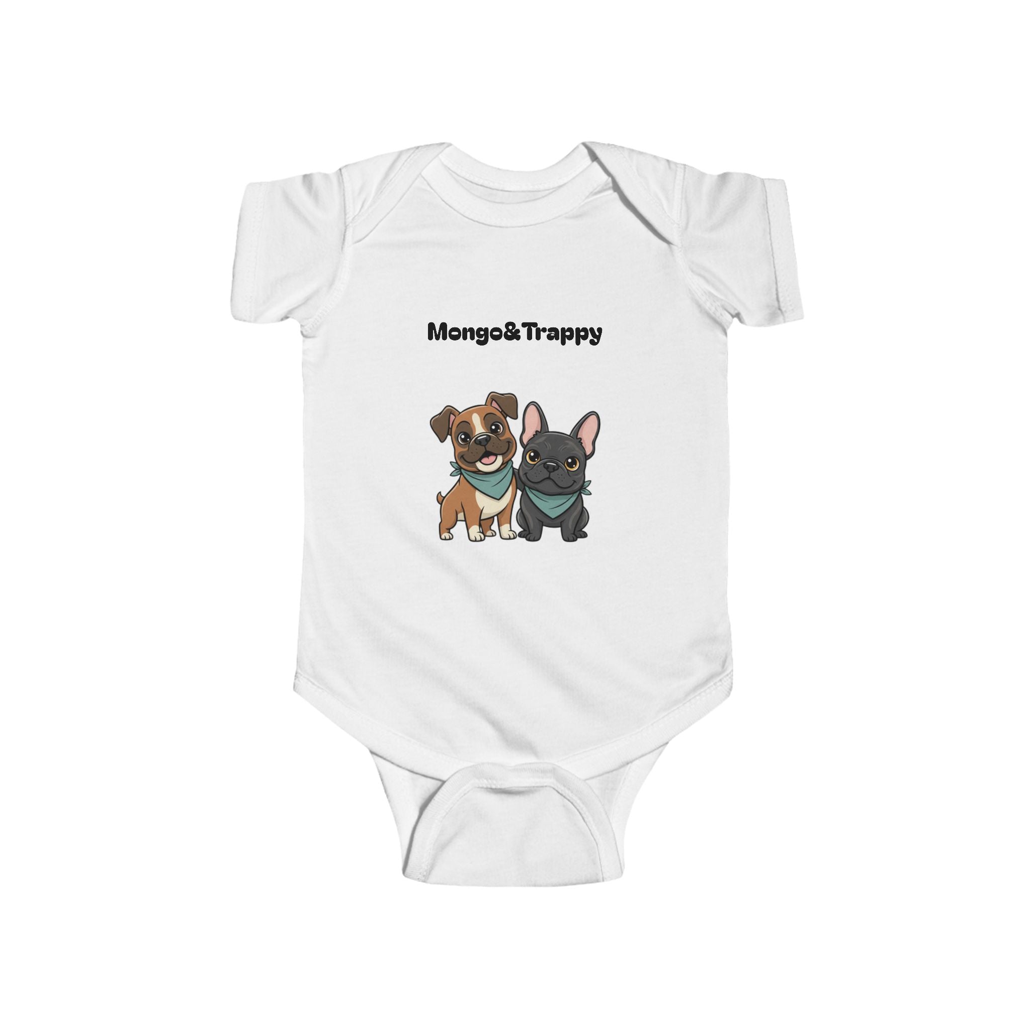 Infant Bodysuit — Cute Mangal Trappy Puppy Graphic Baby Onesie