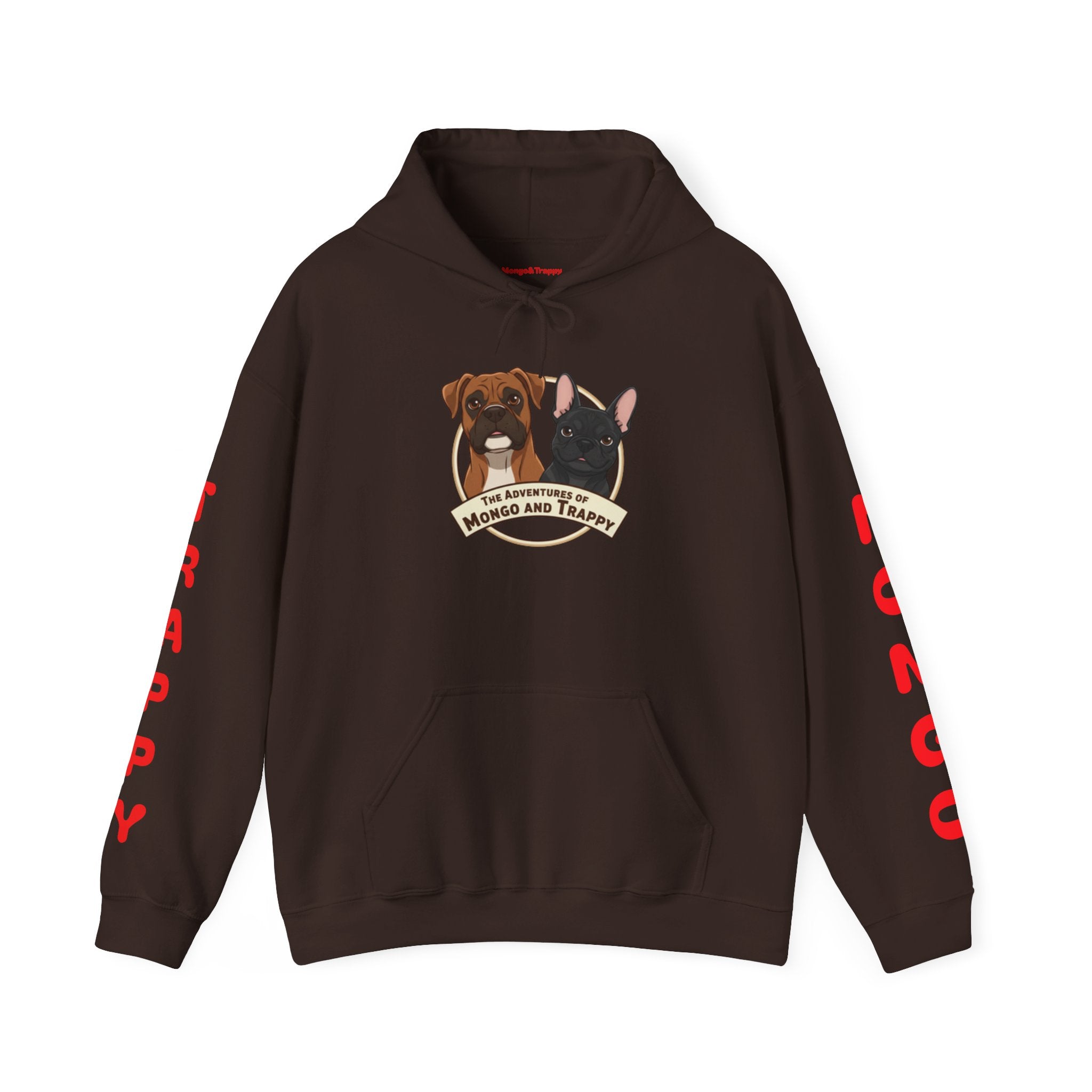 Dog Duo Hoodie — "Mongo and Trappy" Portrait Hoodie with QR Code