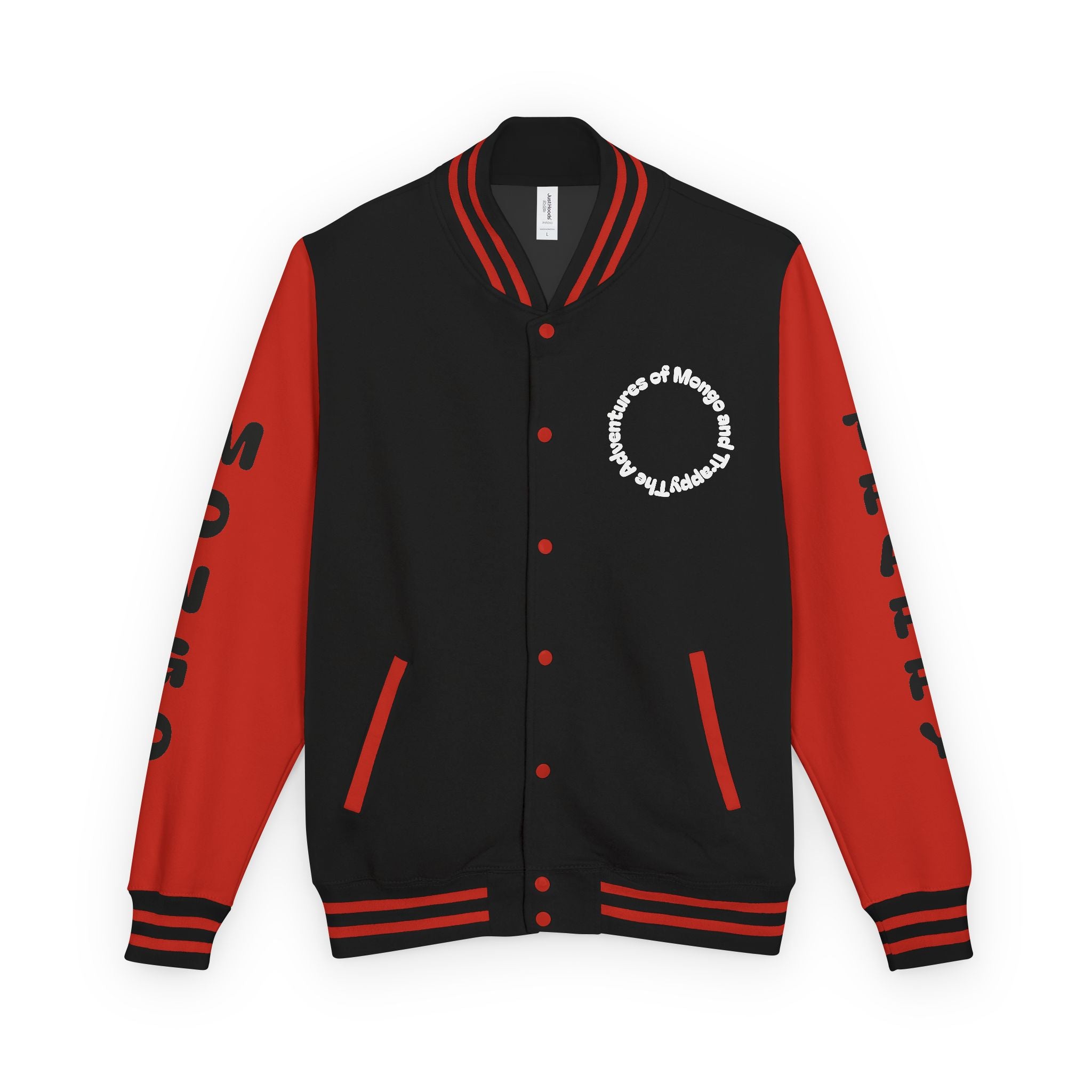 The Adventures of Mongo and Trappy Letterman Jacket | Dog Portrait Varsity Jacket