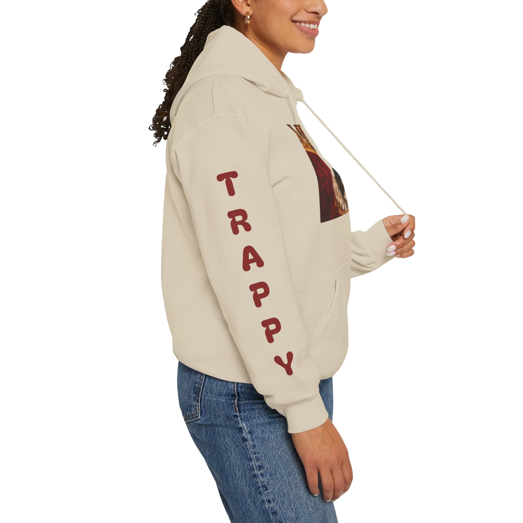 King Tuffy Crowned Dog Hoodie — Royal Dog Portrait Sweatshirt