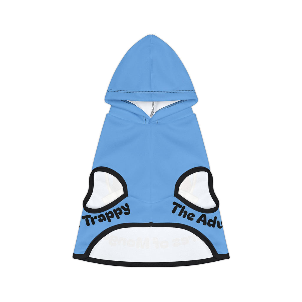 Pet Hoodie — "The Adventures of Mongo and Trappy" Blue Dog Hoodie for Small Pets