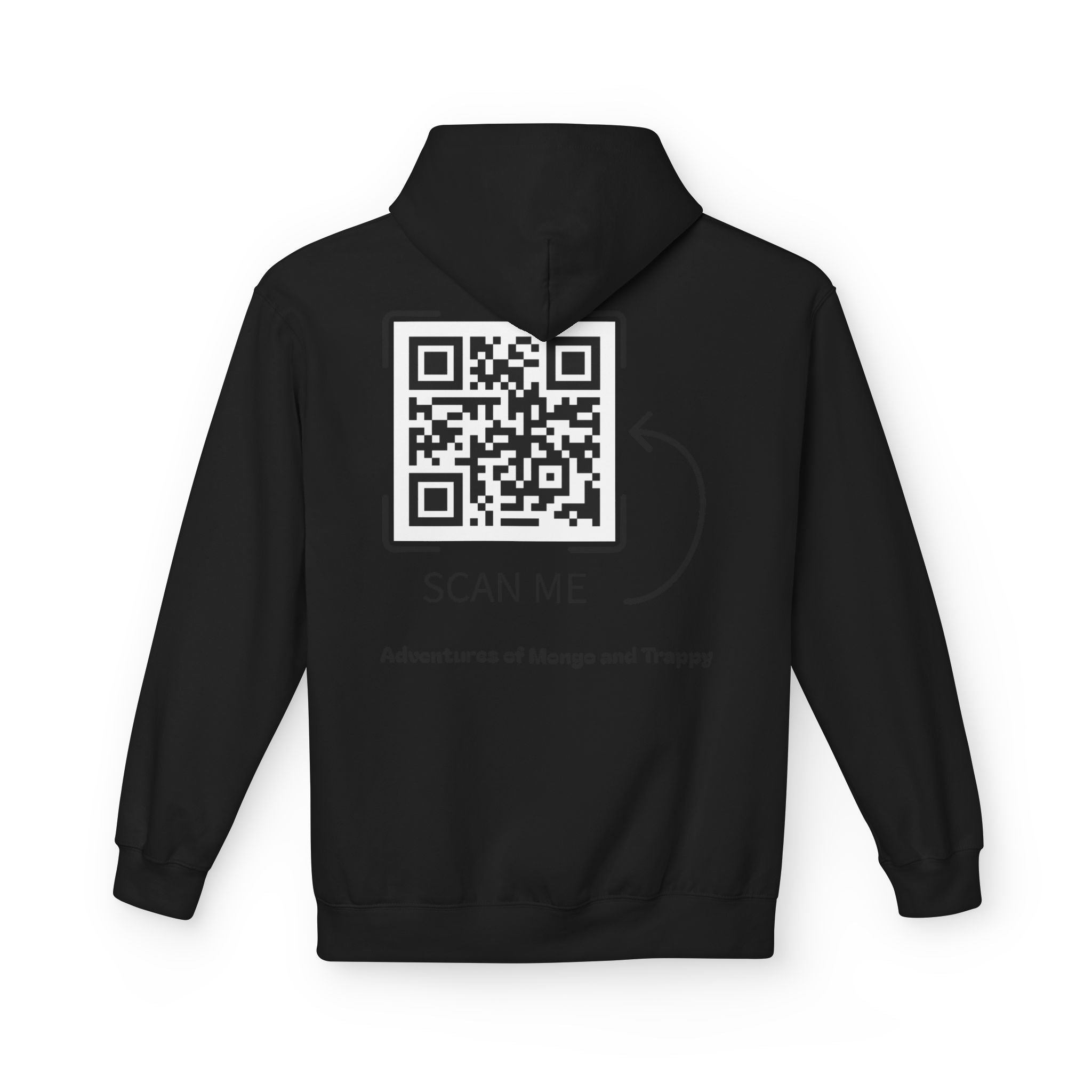Mongo & Trappy Hoodie — "Adventures of Mongo and Trappy" QR-Scan Graphic Hoodie
