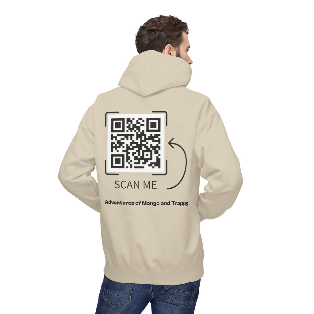 Mongo & Trappy Hoodie — "Adventures of Mongo and Trappy" QR-Scan Graphic Hoodie