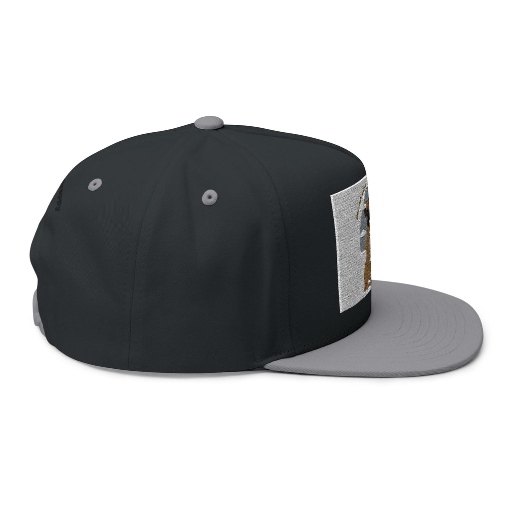 Embroidered Dog Duo Flat Bill Cap — "Mango & Troppy" Snapback