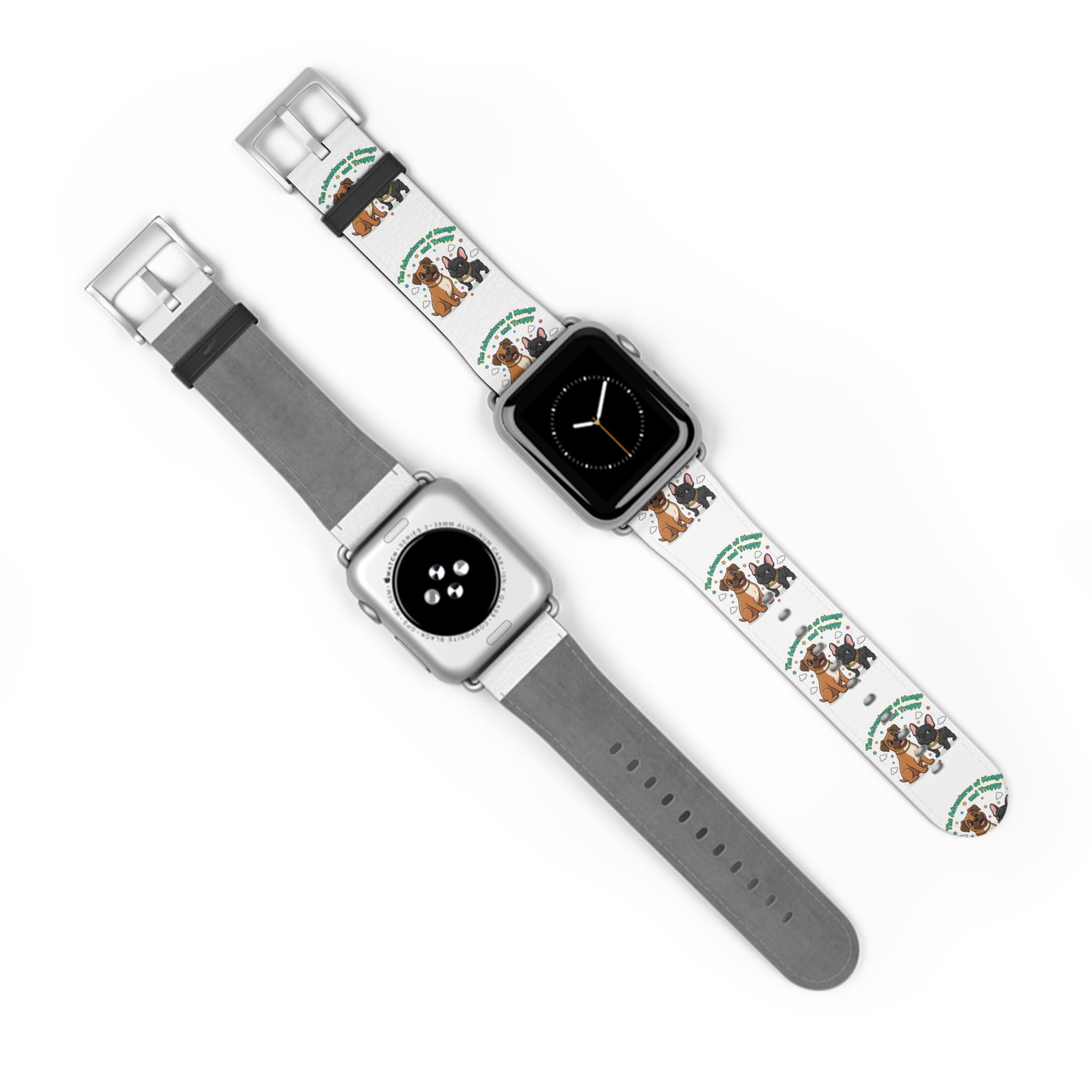 Dog Lover Watch Band — Cute Cartoon Dogs with 'A House is a Home with Dogs' Design