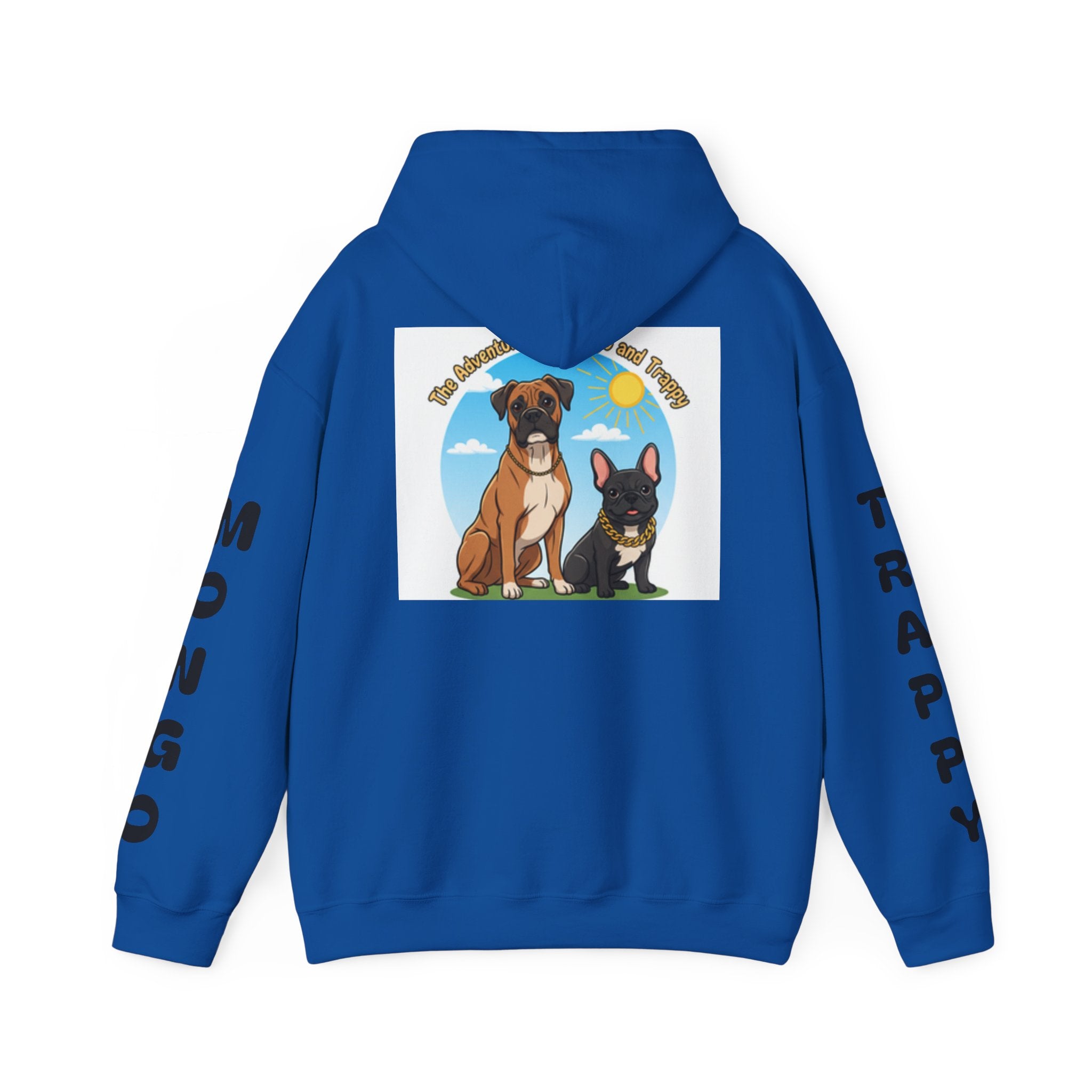 Dog Adventure Hoodie — "The Adventures of Mongo & Trappy" Graphic Hooded Sweatshirt
