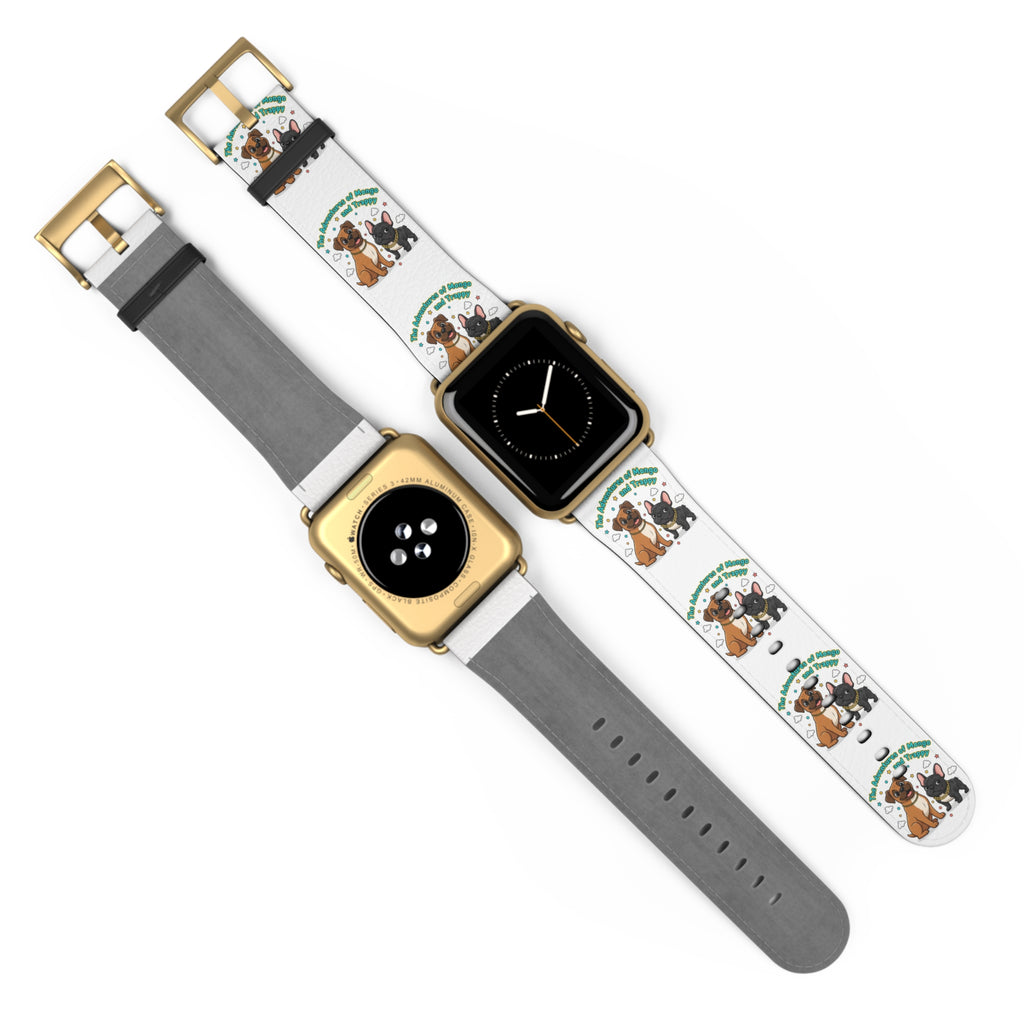 Dog Lover Watch Band — Cute Cartoon Dogs with 'A House is a Home with Dogs' Design