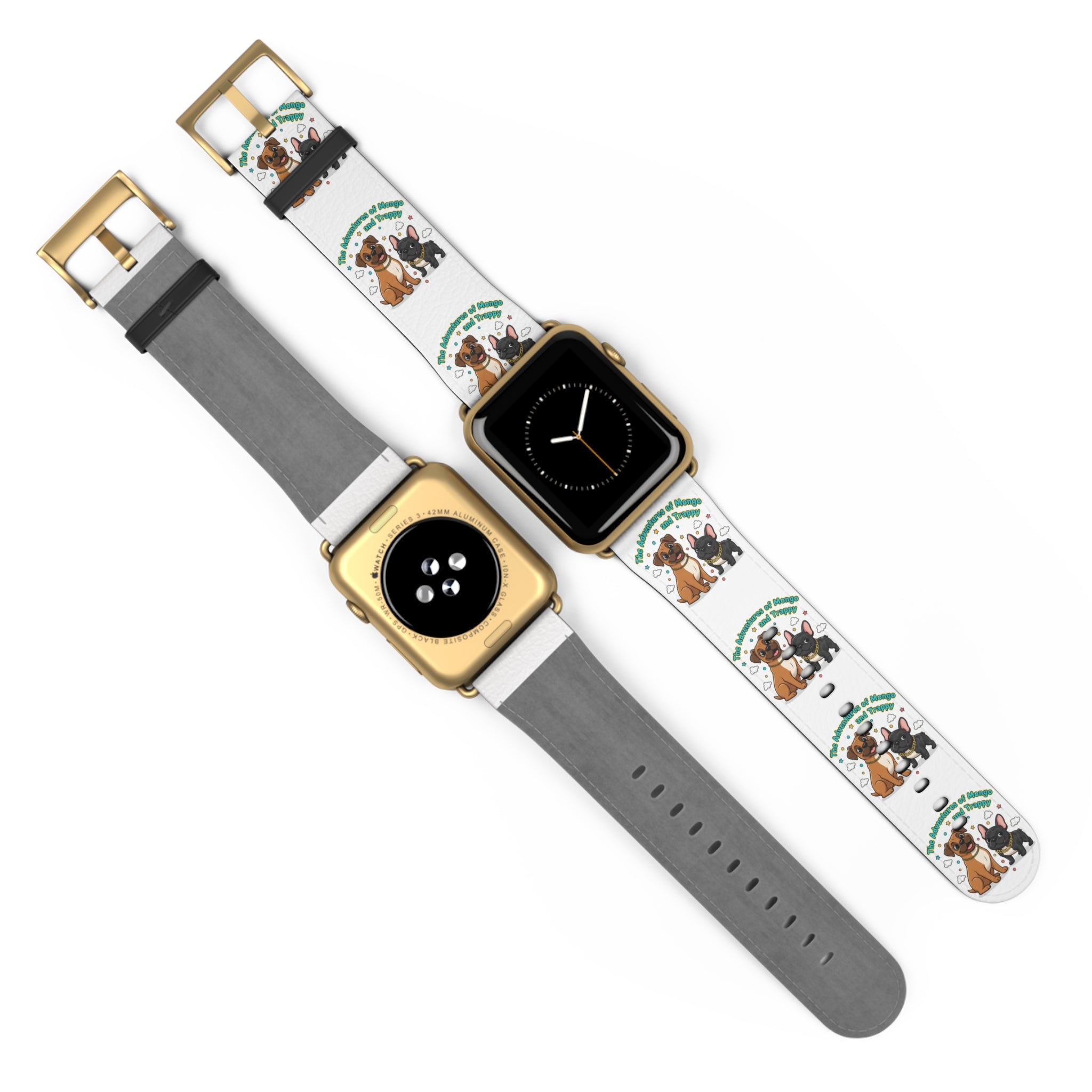Dog Lover Watch Band — Cute Cartoon Dogs with 'A House is a Home with Dogs' Design