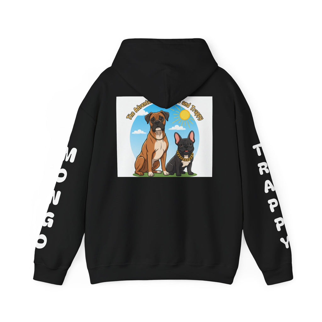 Dog Adventure Hoodie — "The Adventures of Mongo & Trappy" Graphic Hooded Sweatshirt