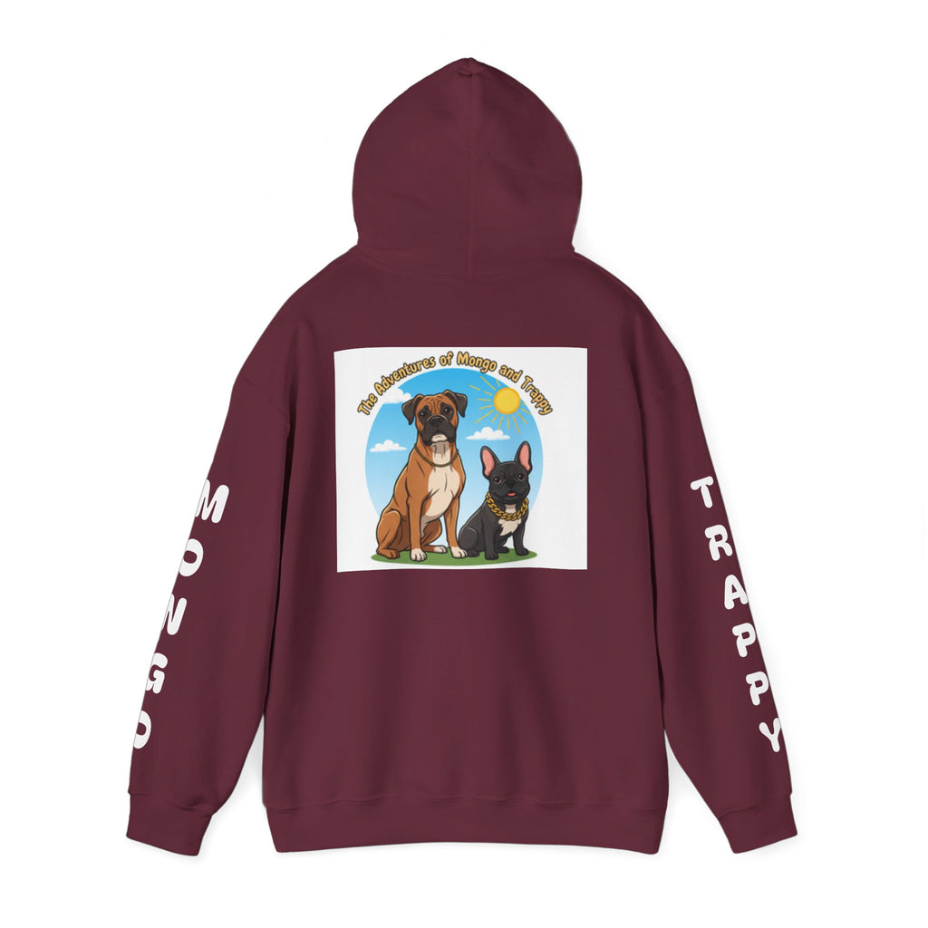 Dog Adventure Hoodie — "The Adventures of Mongo & Trappy" Graphic Hooded Sweatshirt