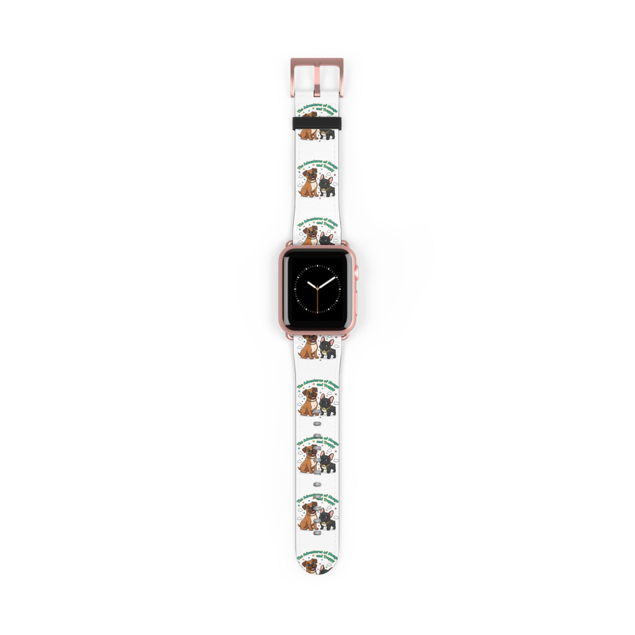 Dog Lover Watch Band — Cute Cartoon Dogs with 'A House is a Home with Dogs' Design