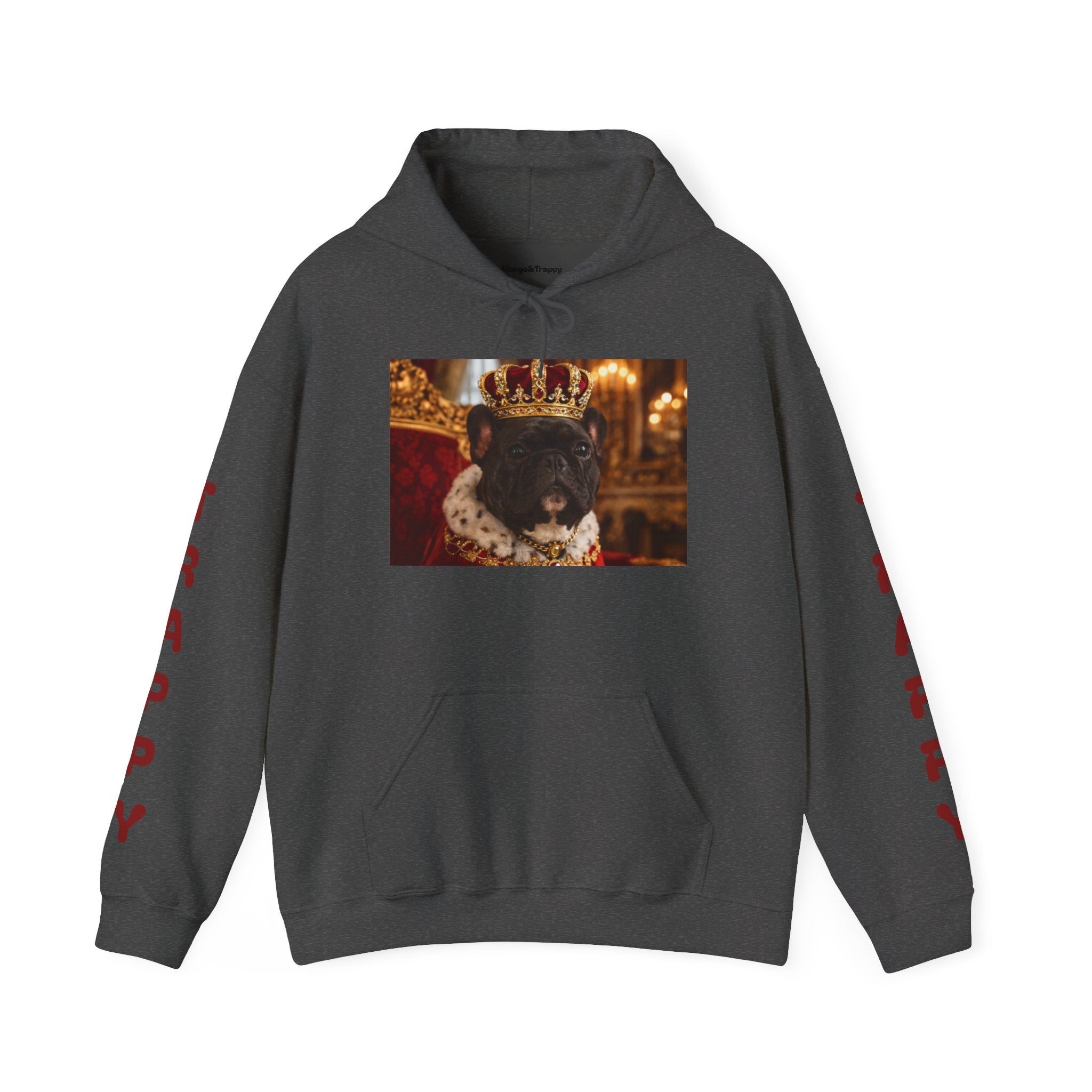 King Tuffy Crowned Dog Hoodie — Royal Dog Portrait Sweatshirt