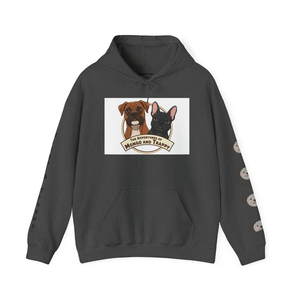Stay Pawsitive Mongo and Trappy Dog Portrait Hoodie