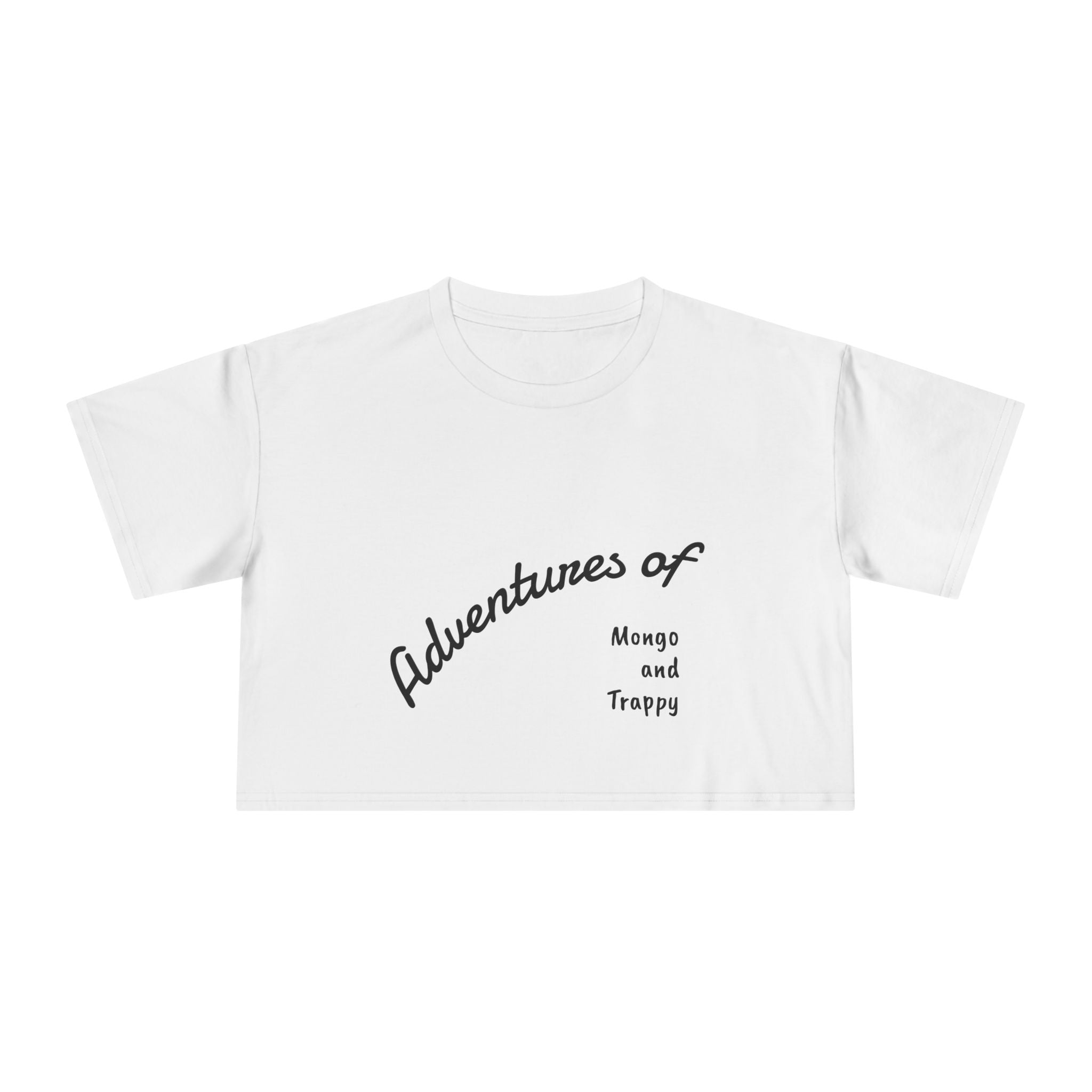 Adventures of Mongo & Trappy Crop Tee  Cute French Bulldog Graphic