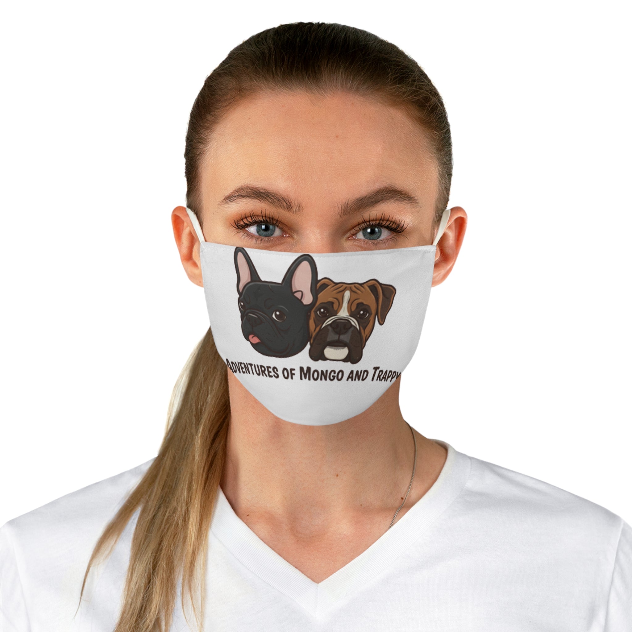 Dog Face Mask — "Adventures of Mongo and Trappy" Cute French Bulldog & Boxer Mask