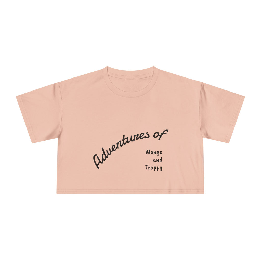 Adventures of Mongo & Trappy Crop Tee  Cute French Bulldog Graphic