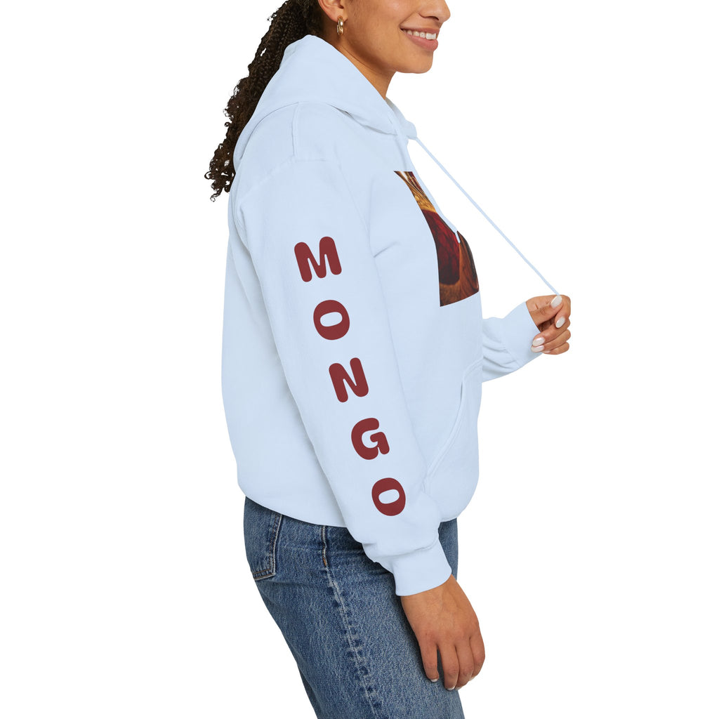 King Mungo Hoodie – Royal Dog Photo Pullover with 'Mungo' Sleeve Text