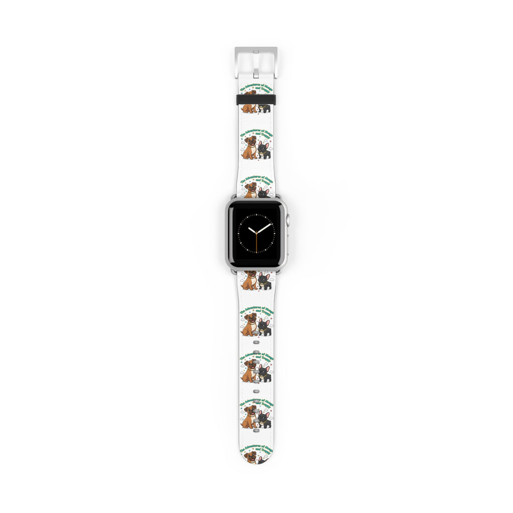 Dog Lover Watch Band — Cute Cartoon Dogs with 'A House is a Home with Dogs' Design