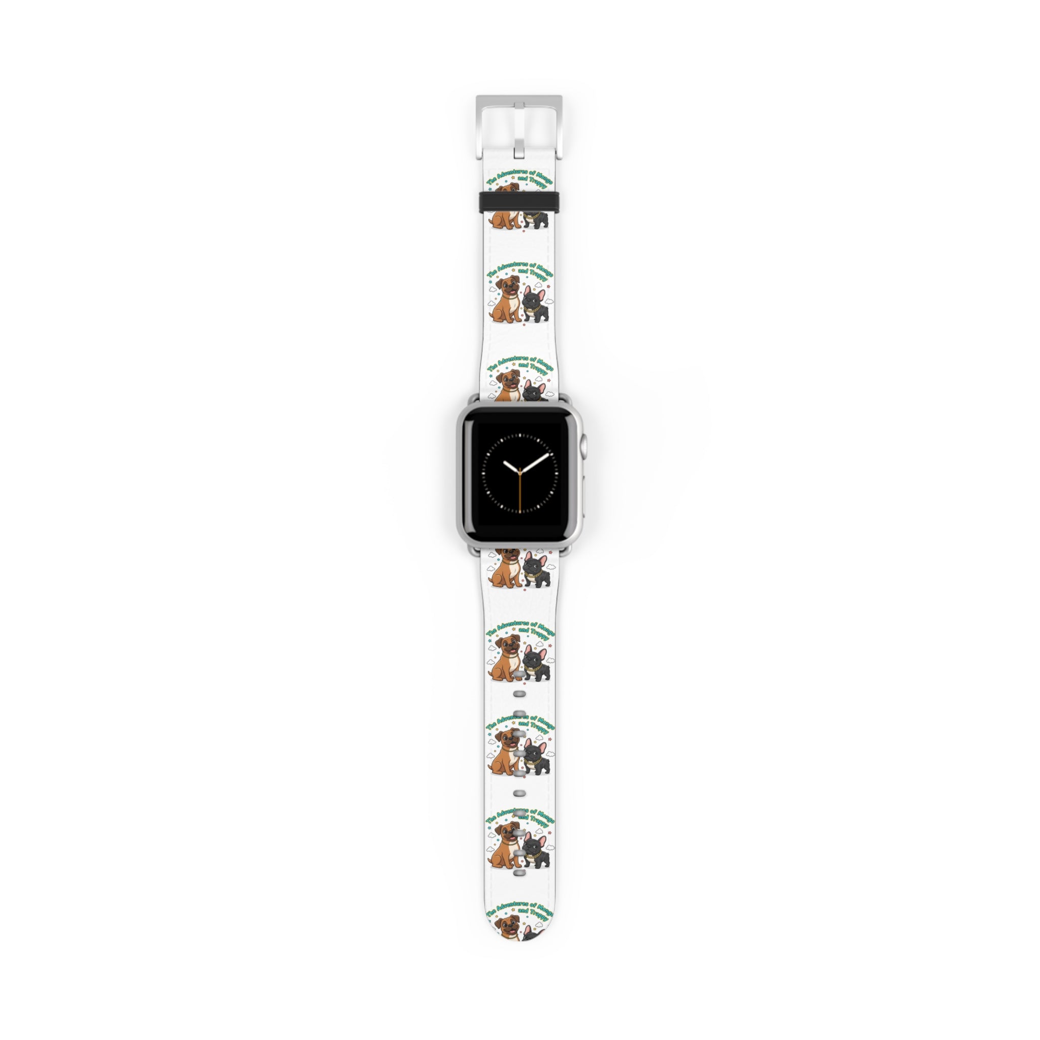 Dog Lover Watch Band — Cute Cartoon Dogs with 'A House is a Home with Dogs' Design