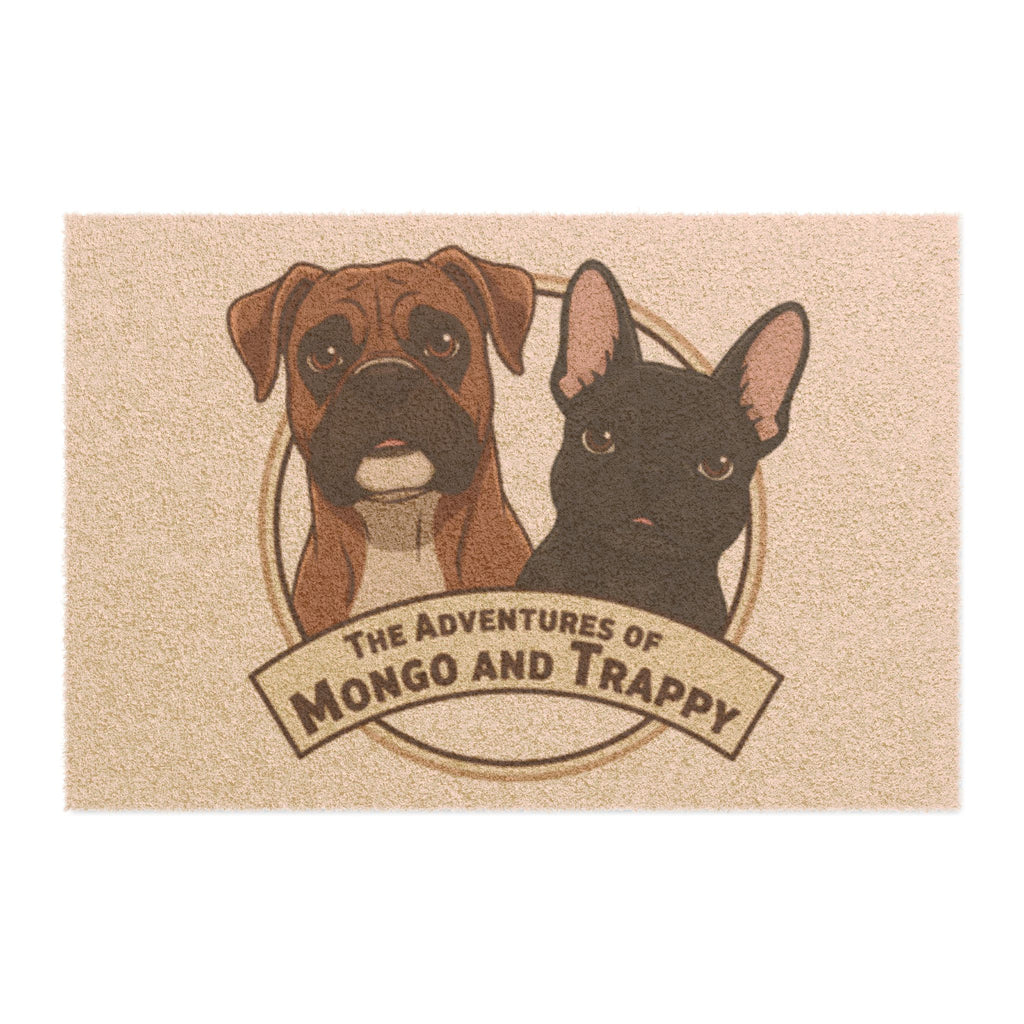 Doormat — "The Adventures of Mongo and Trappy" Pet Portrait Welcome Mat