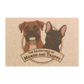Doormat — "The Adventures of Mongo and Trappy" Pet Portrait Welcome Mat