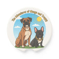 Soapstone Car Coaster — Personalized "The Adventures of Mongo and Trappy" Dog Paw Car Cup Holder Insert