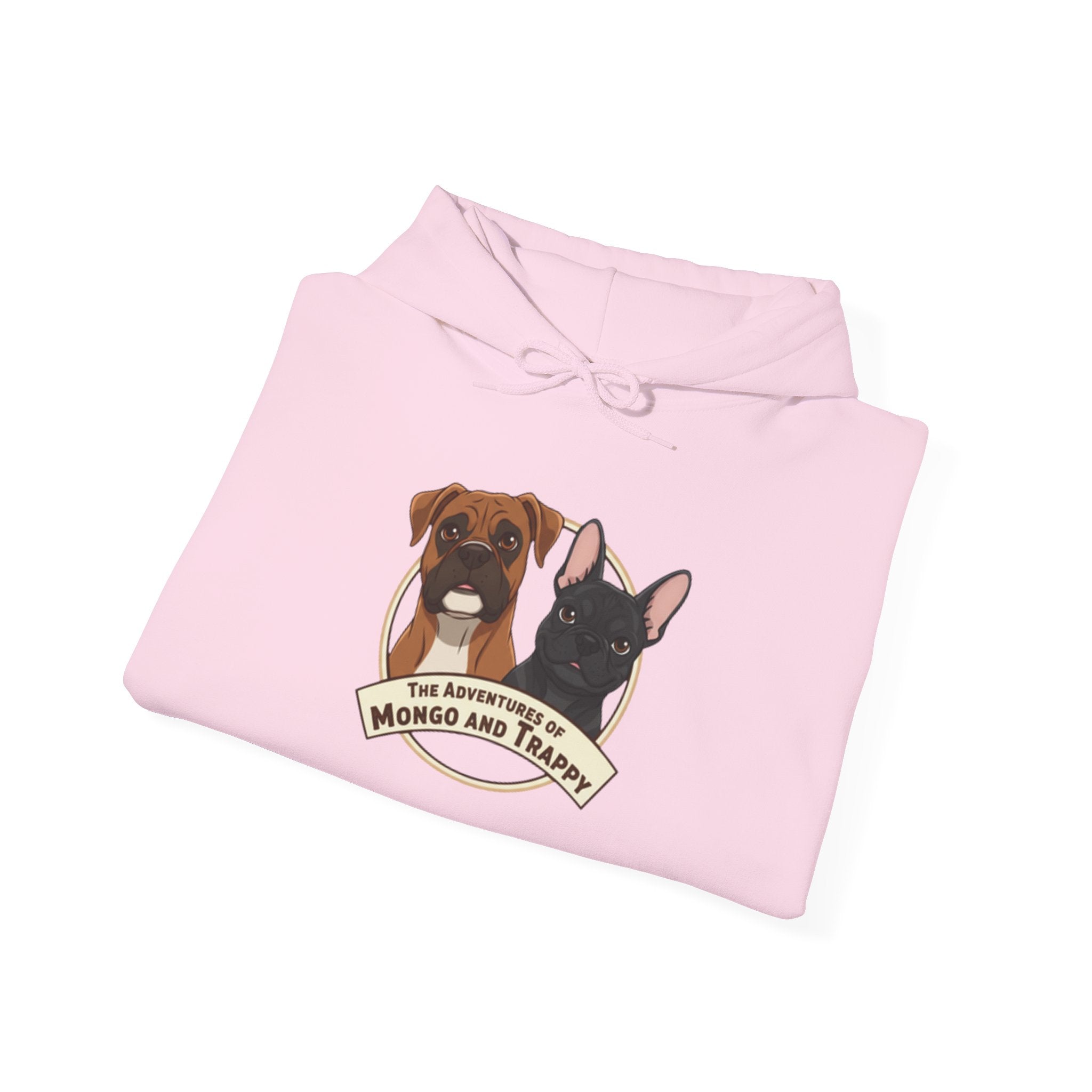Dog Duo Hoodie — "Mongo and Trappy" Portrait Hoodie with QR Code