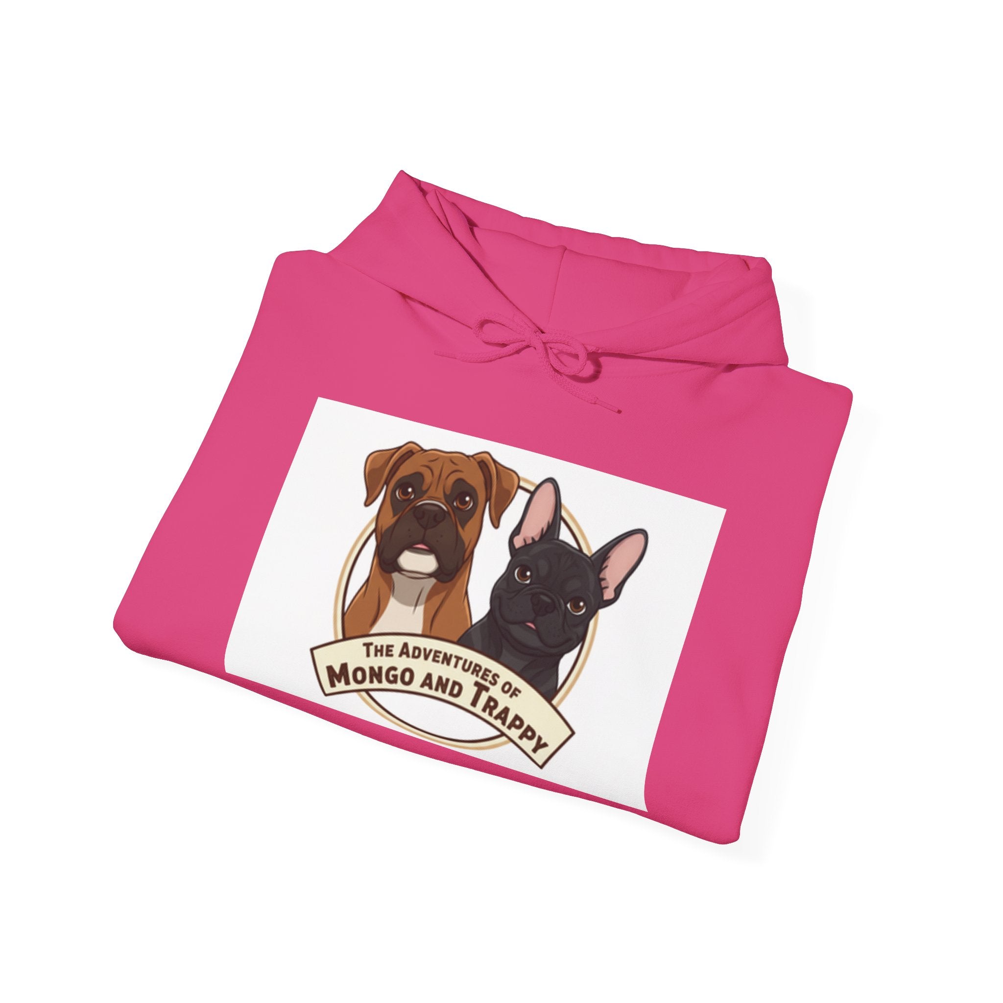 Stay Pawsitive Mongo and Trappy Dog Portrait Hoodie