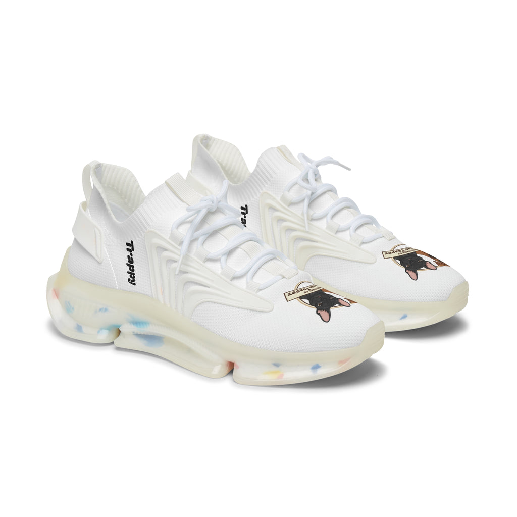 Women’s Mesh Sneakers — Cute Bulldog Patch Athletic Shoes