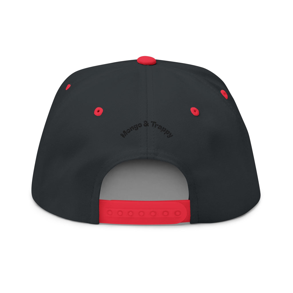 Embroidered Dog Duo Flat Bill Cap — "Mango & Troppy" Snapback