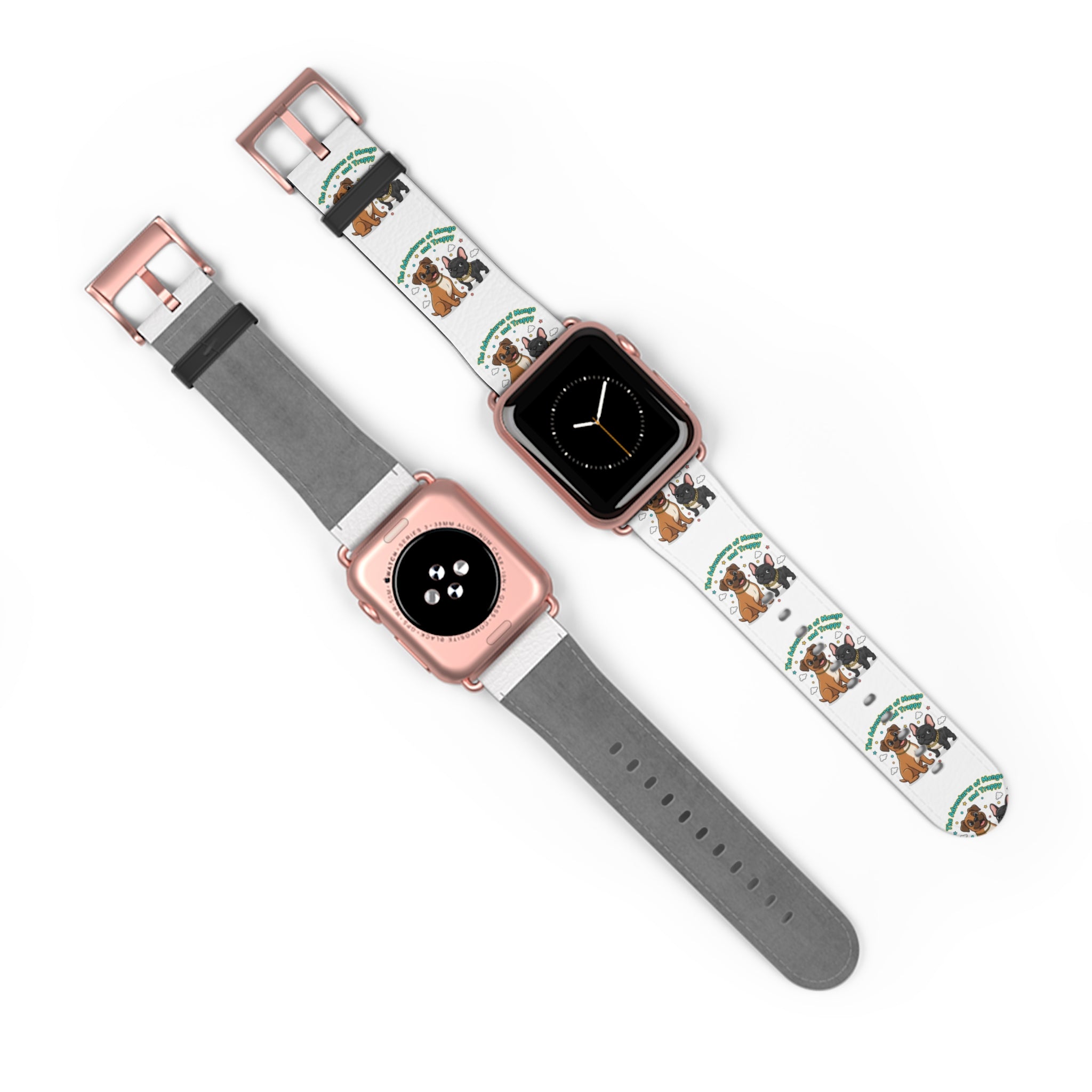 Dog Lover Watch Band — Cute Cartoon Dogs with 'A House is a Home with Dogs' Design