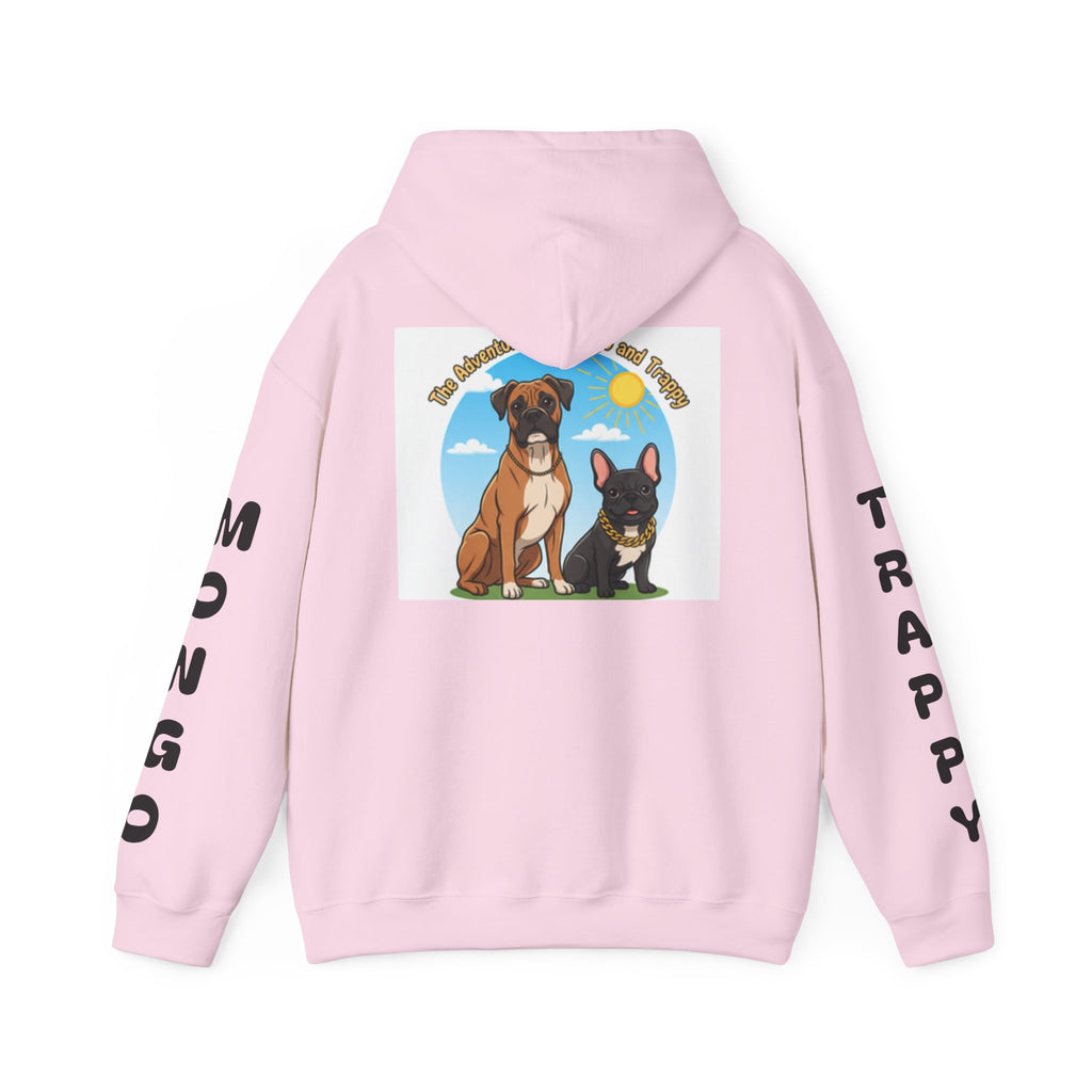 Dog Adventure Hoodie — "The Adventures of Mongo & Trappy" Graphic Hooded Sweatshirt