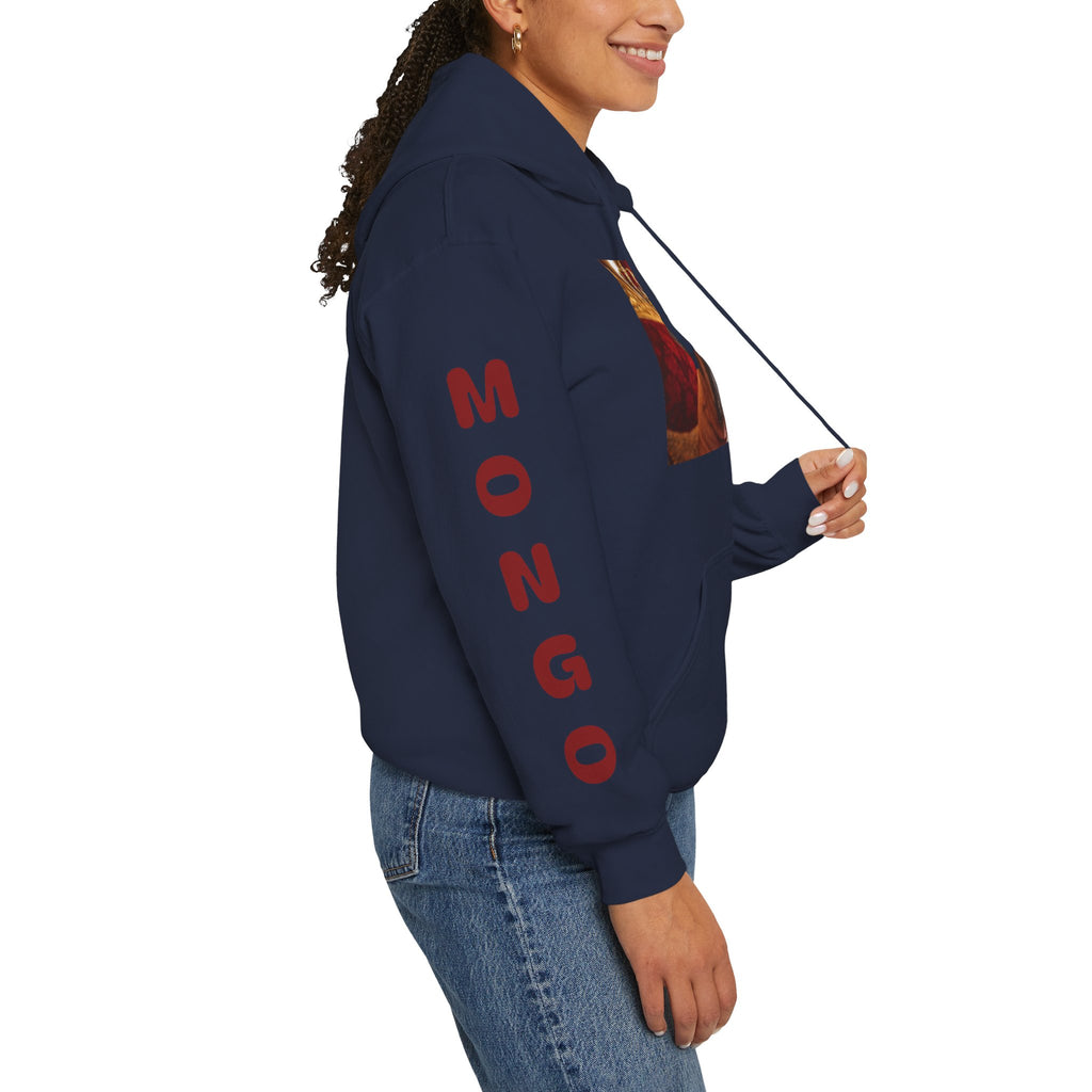 King Mungo Hoodie – Royal Dog Photo Pullover with 'Mungo' Sleeve Text